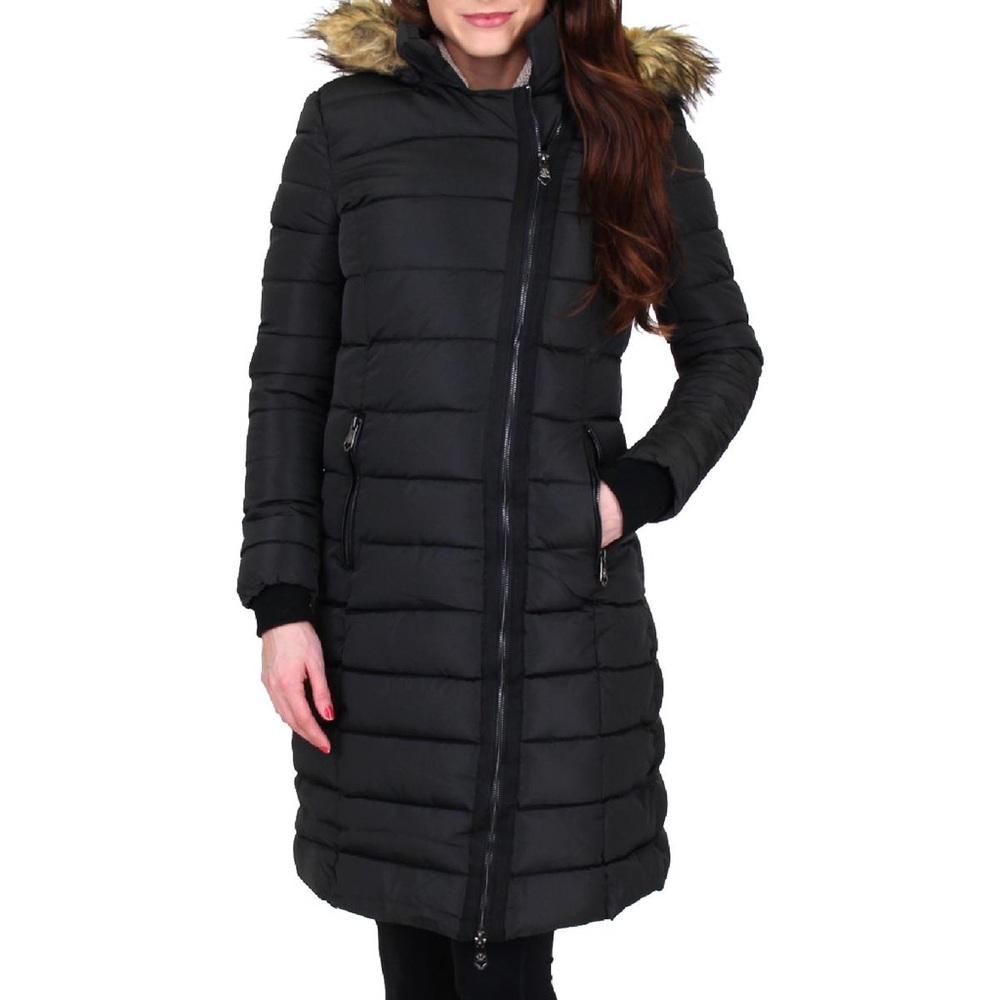 Nannette Lepore long hooded puffer coat